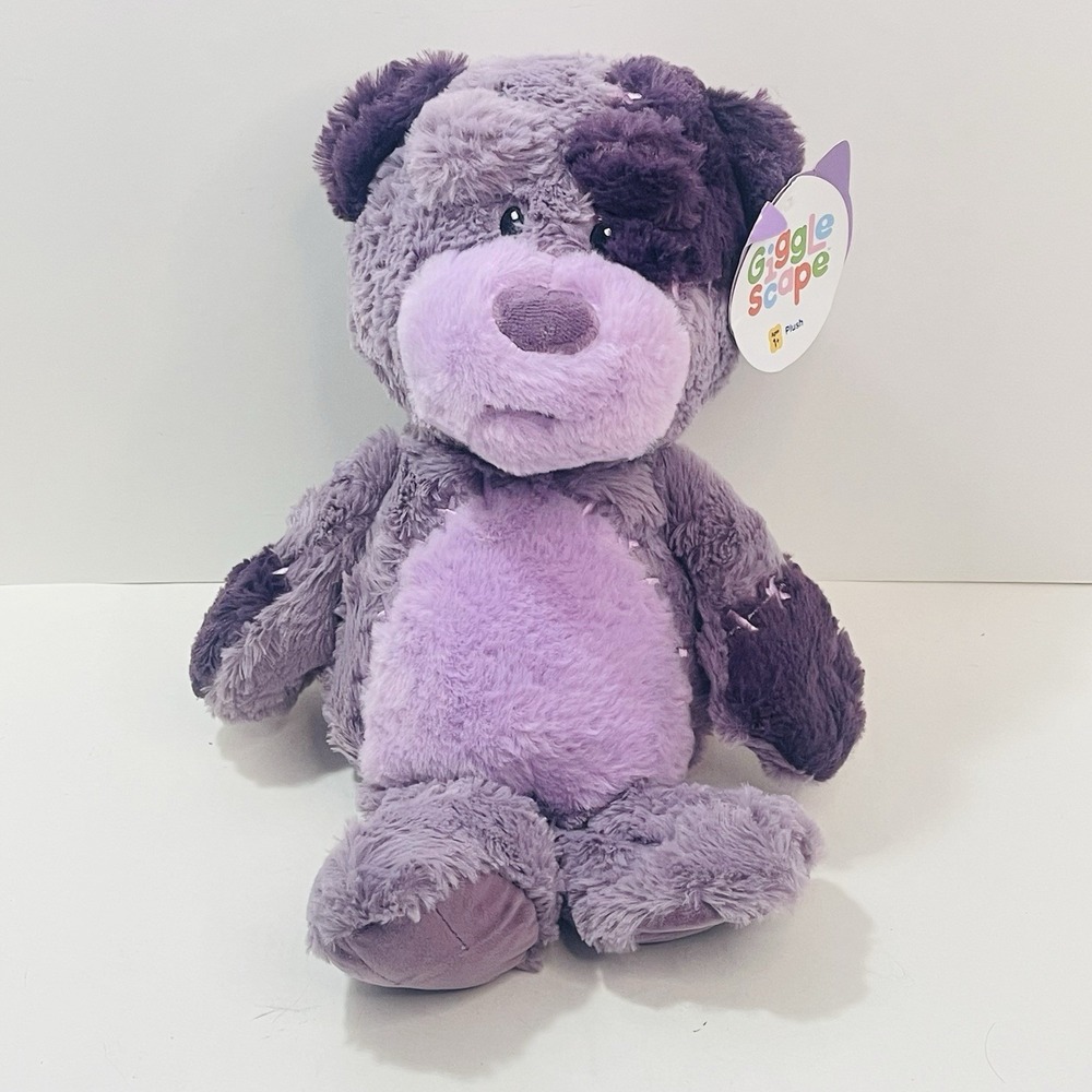 Giggle‎ Scape Purple Franken Bear Plush Stuffed Animal 15" Target Soft 2025